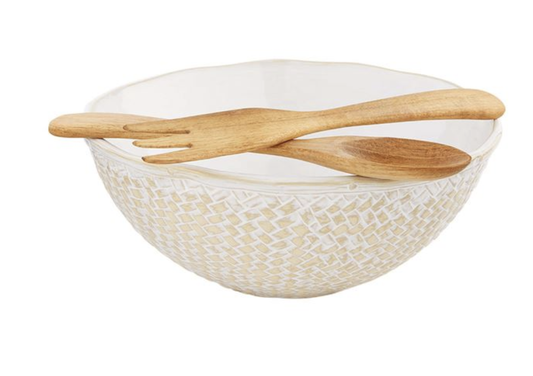 White Weave Bowl