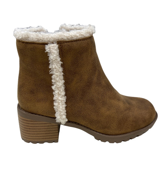 Isobel Cognac Boot with Fur