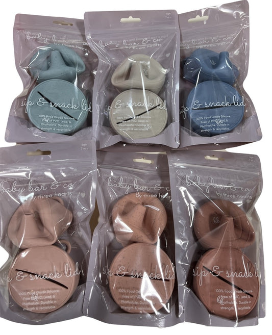 Silicone Snack & Sippy Lid Set