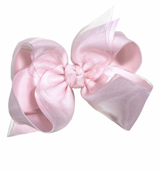5.5'' XL Layered Bow Powder Pink