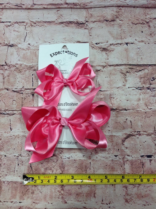 Hot Pink Satin Hairbow