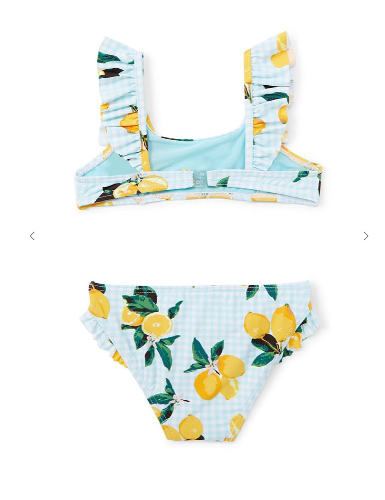 Citrus Print Ruffled Swimsuit