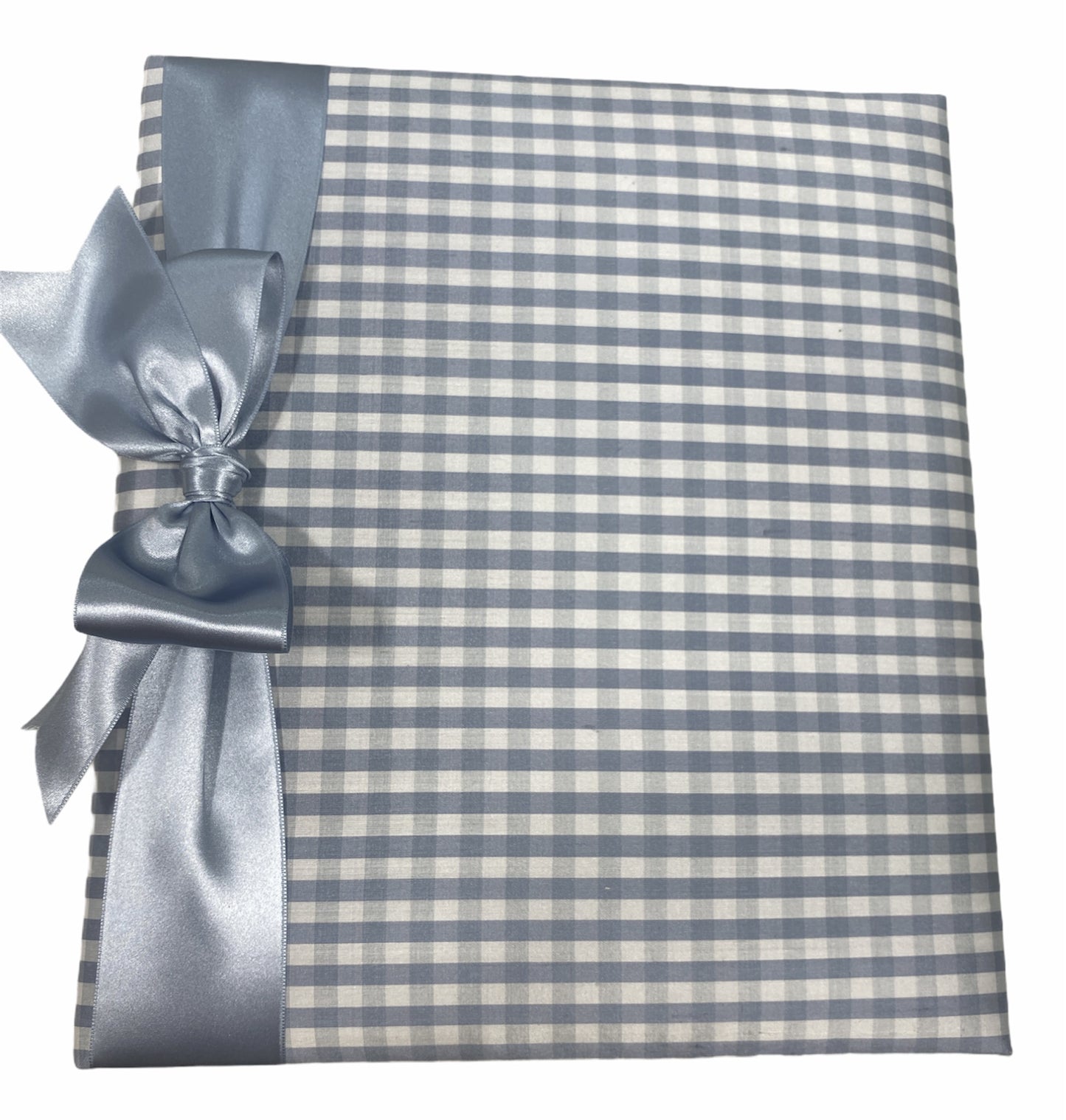 BABY BLUE GINGHAM BABY BOOK