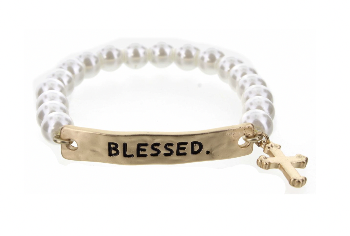 Blessed Word Bar Bracelet