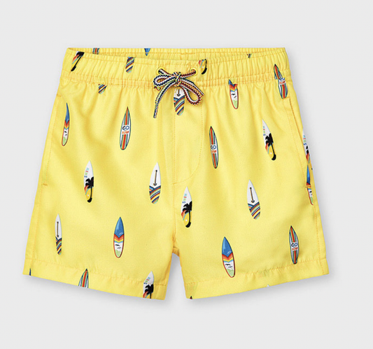 Yellow Surf Swim Trunks