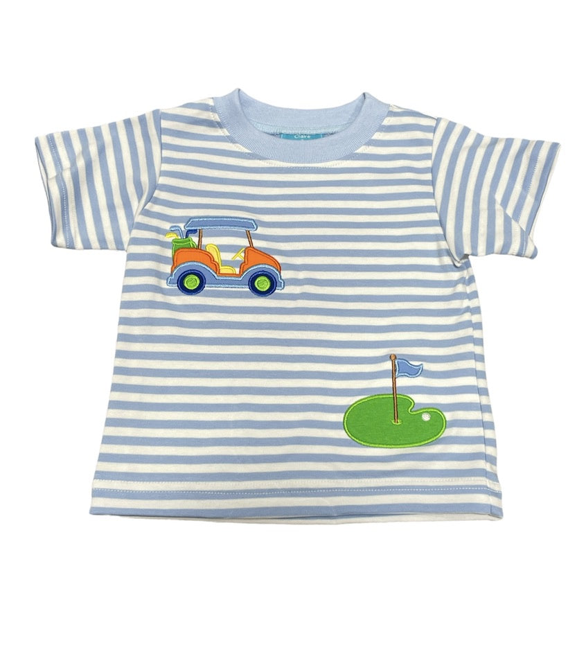 Golf Lt. Blue Stripe Knit Boys Shirt