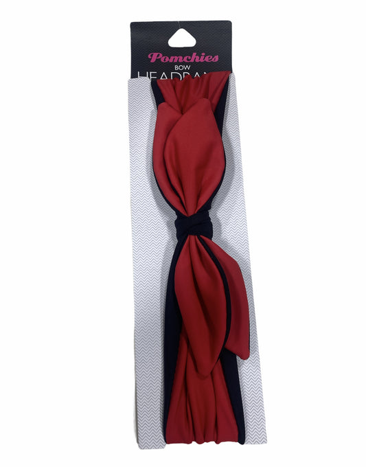 Pomchies Bow Headband - Black/Red
