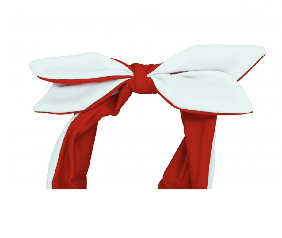 Pomchies Bow Headband - Red/White