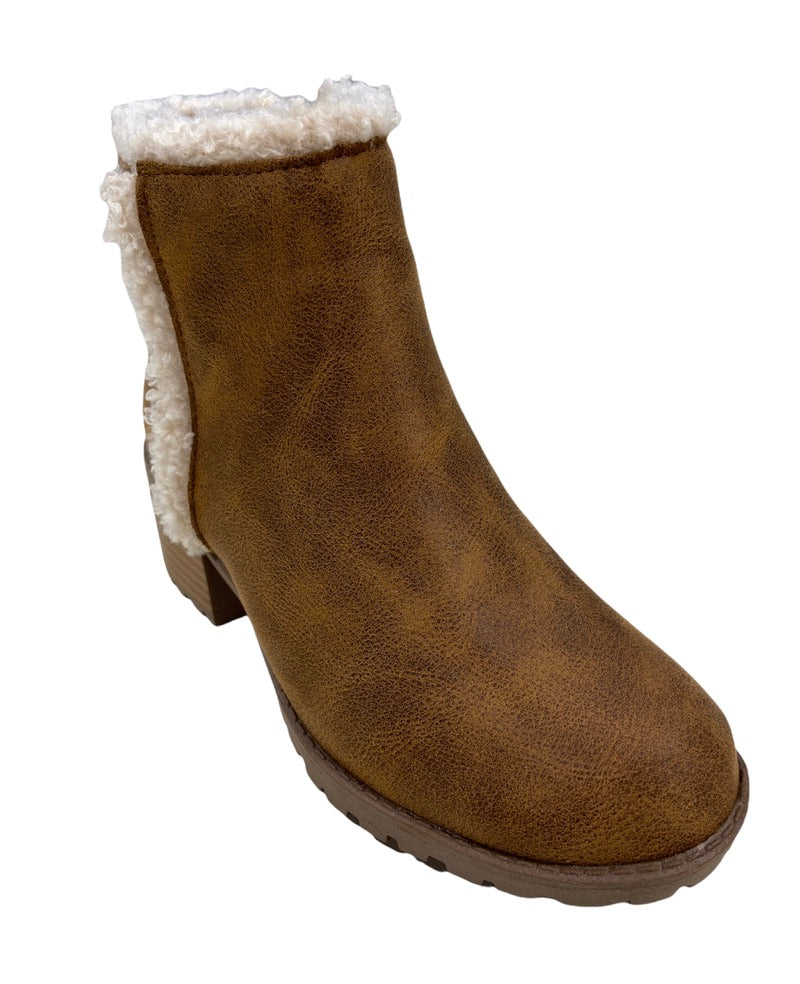 Isobel Cognac Boot with Fur