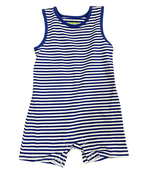 Basic Royal Blue Stripe Boy Shortall