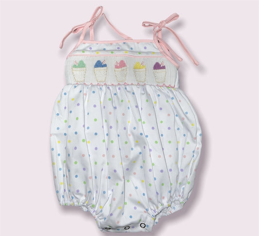 Smocked Snowcone Girl Bubble