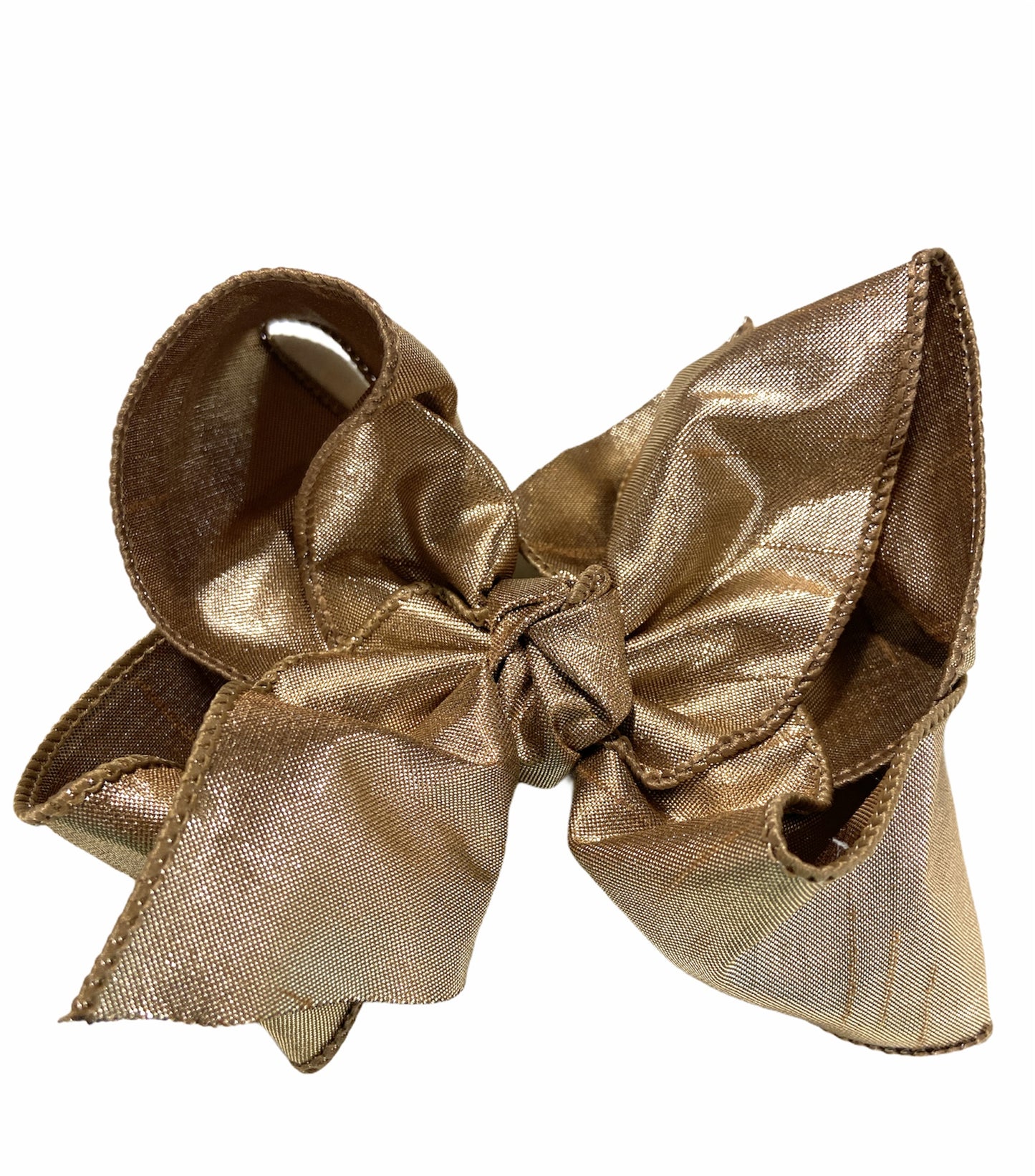 Large Silk Shimmer Bow Bronze
