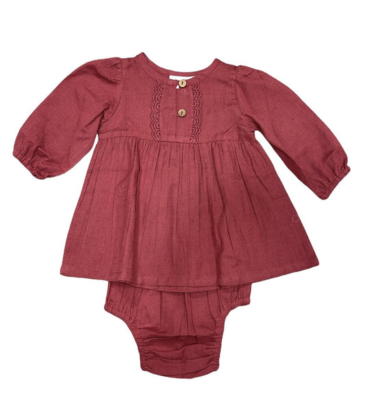 Cranberry Dress & Bloomer