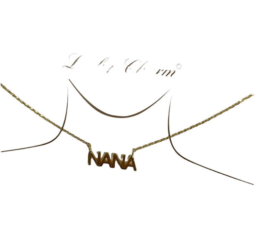 Nana Script Necklace