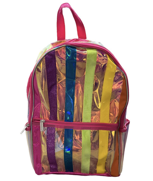 Iridescent Striped Backpack