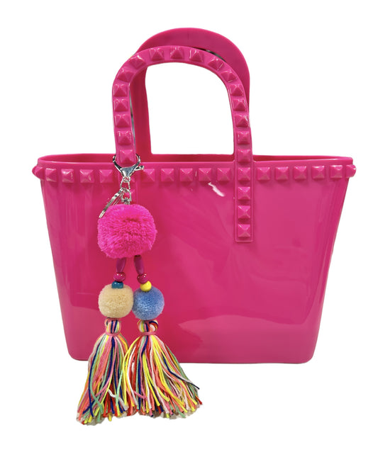 Small Jelly Tote Hot Pink