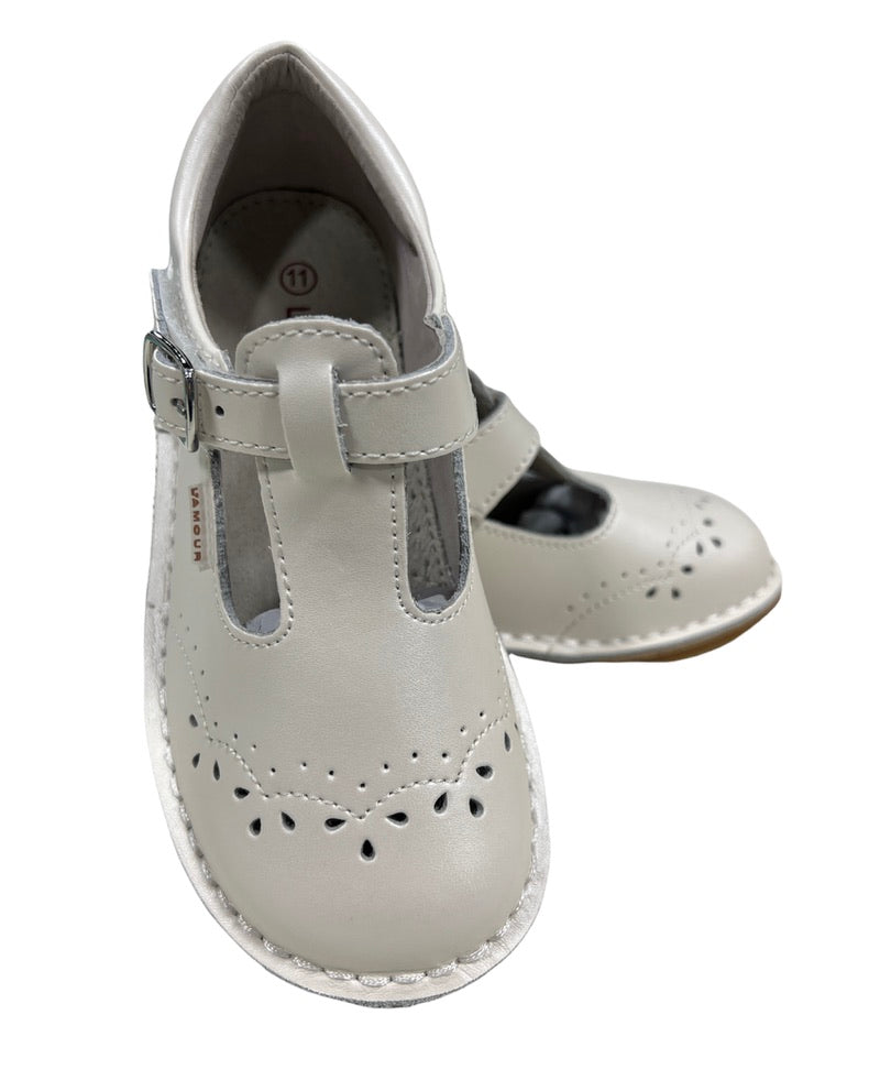 Ruthie Stitched Mary Jane Pearl White