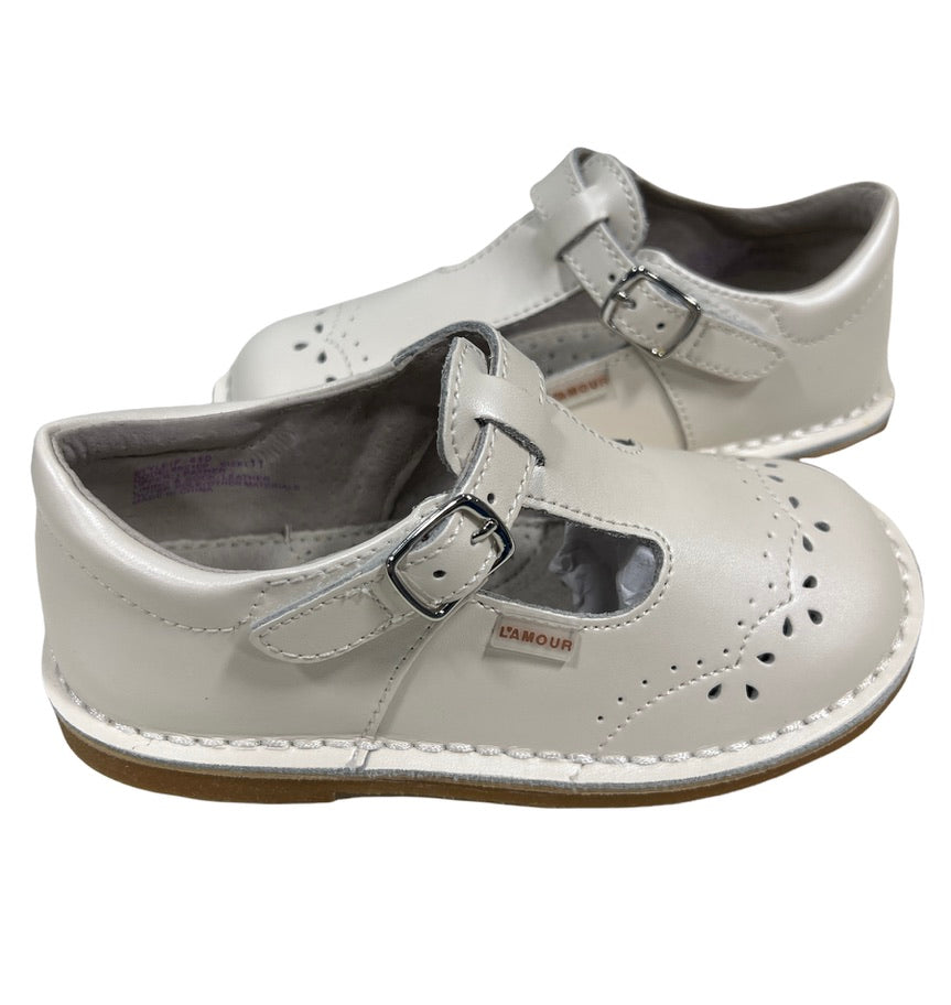 Ruthie Stitched Mary Jane Pearl White