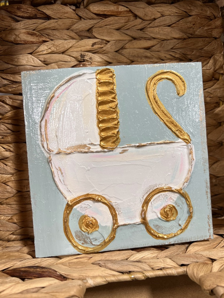 6x6 Baby Carriage Green