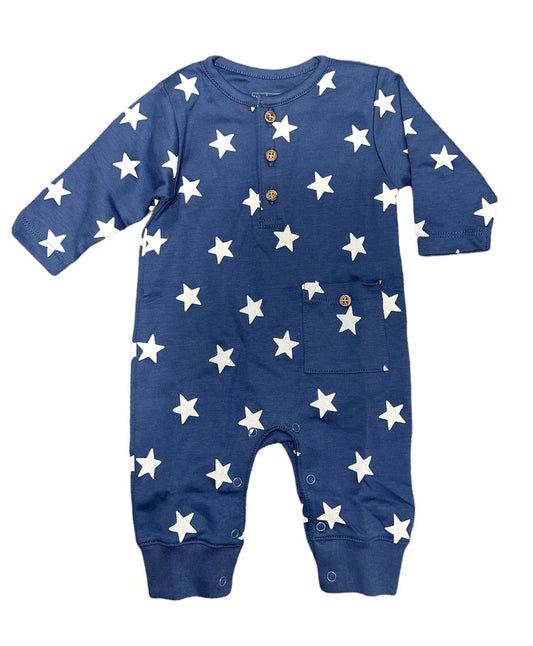 Kissy Love Navy Star Playsuit