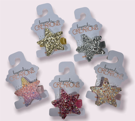 Glitter Star Pinch Clip