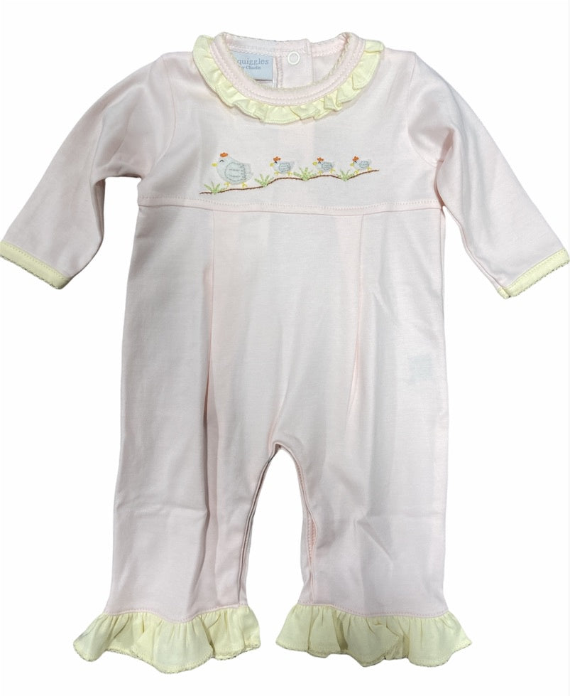 Mom & Chicks Pink/Yellow Coverall