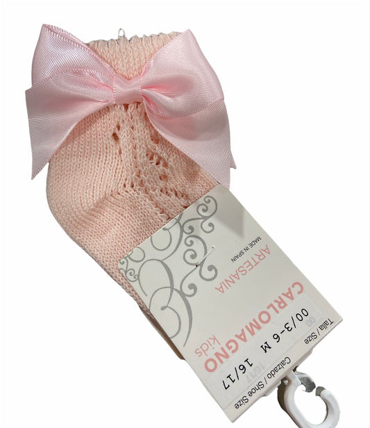 Pink Scottish Yarn Sock w/Bow