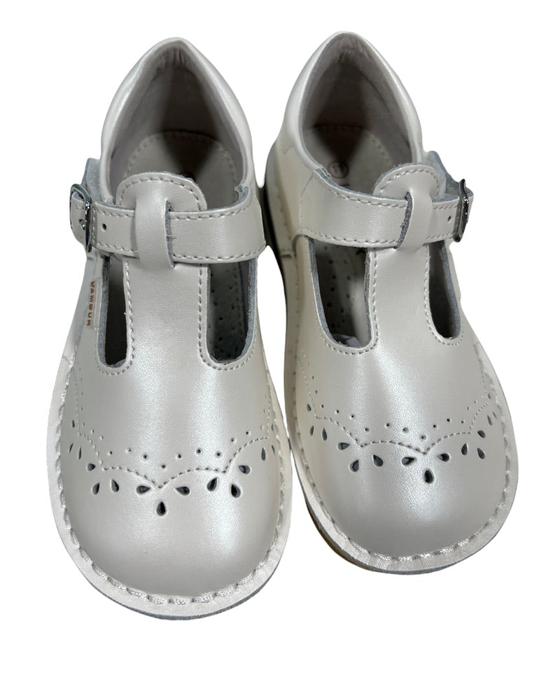 Ruthie Stitched Mary Jane Pearl White