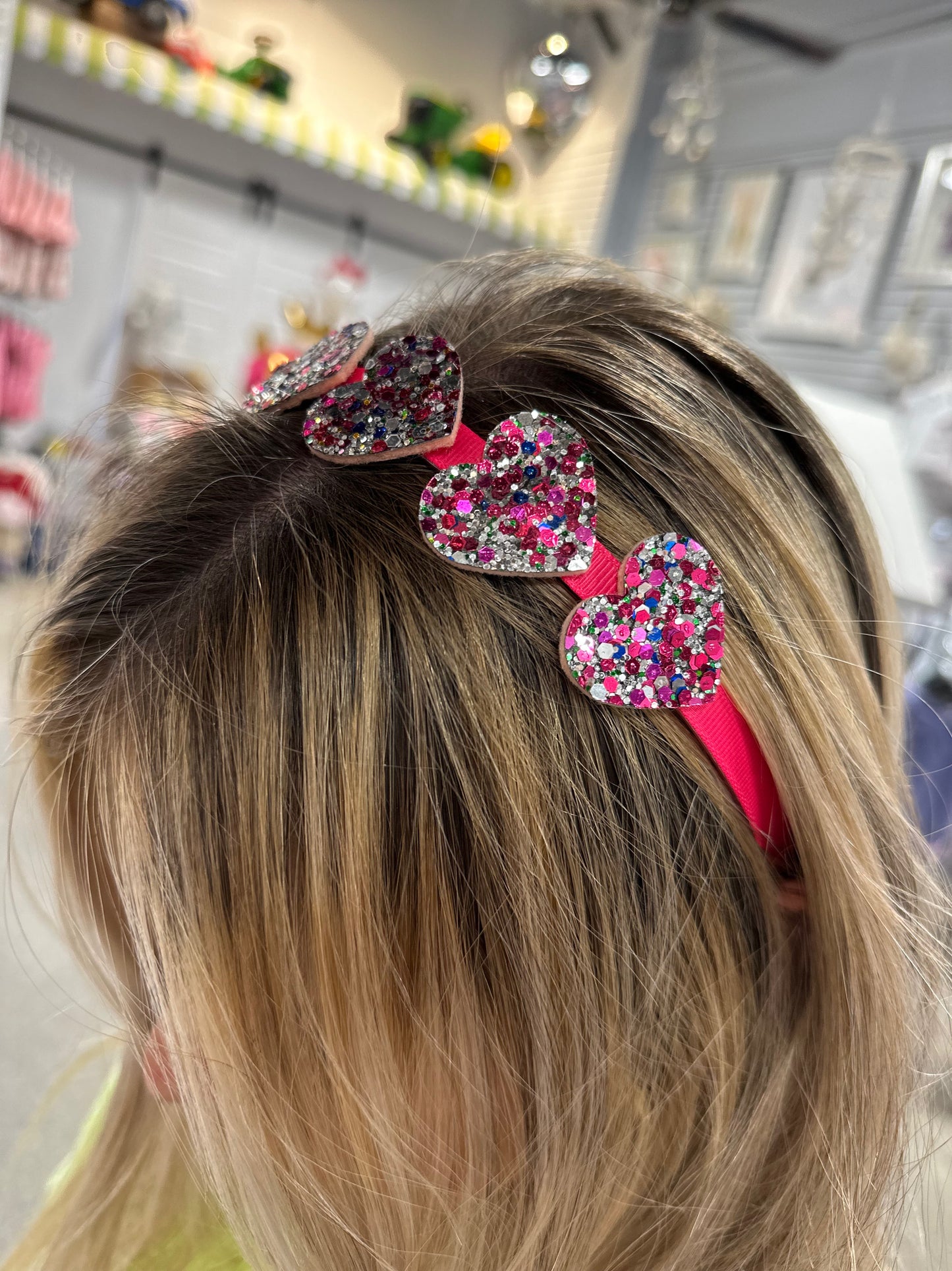 Sequin Heart Headbands