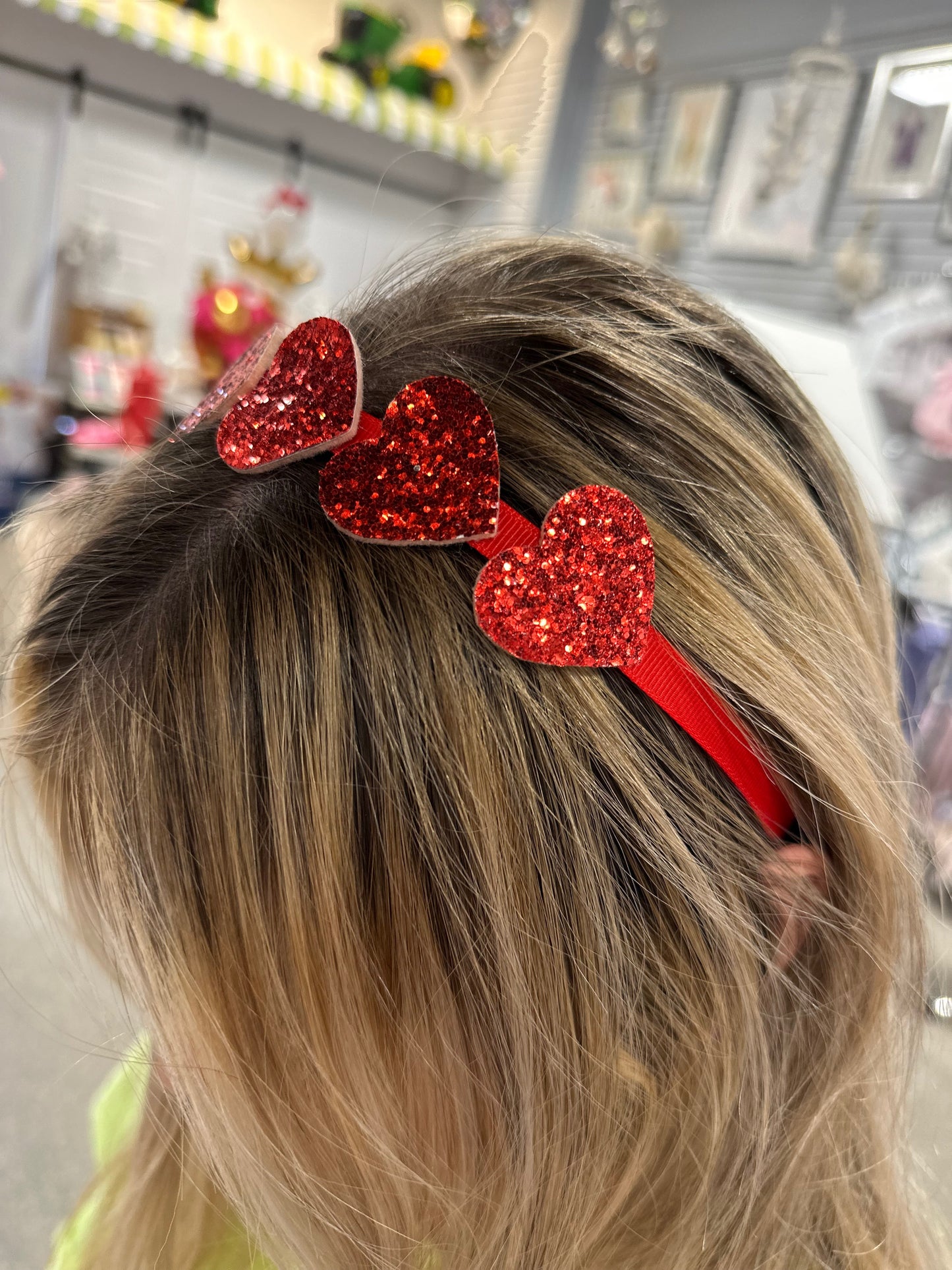 Sequin Heart Headbands