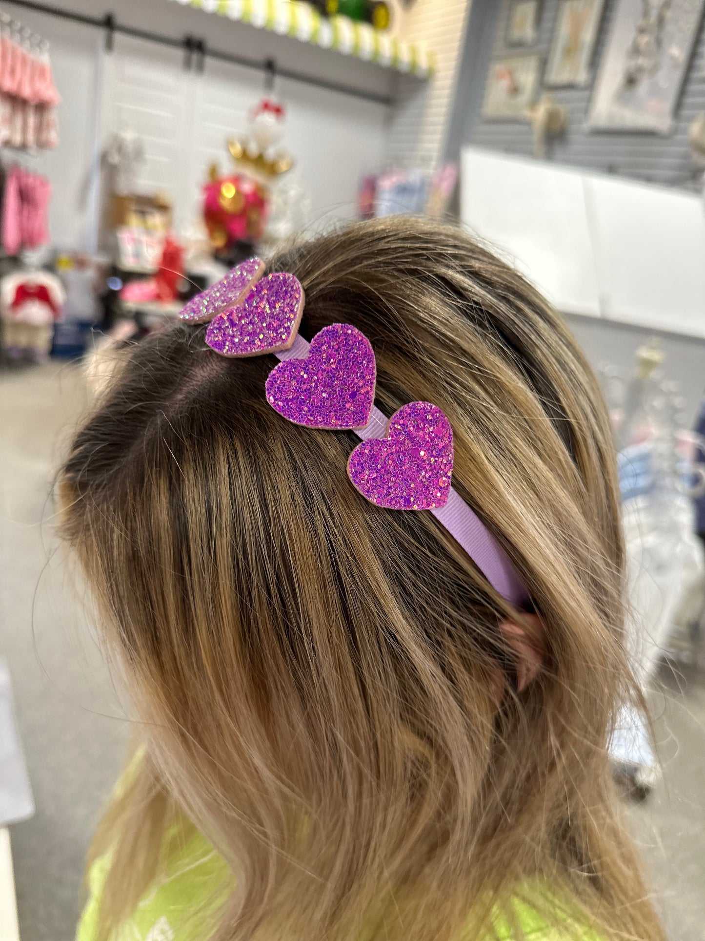 Sequin Heart Headbands