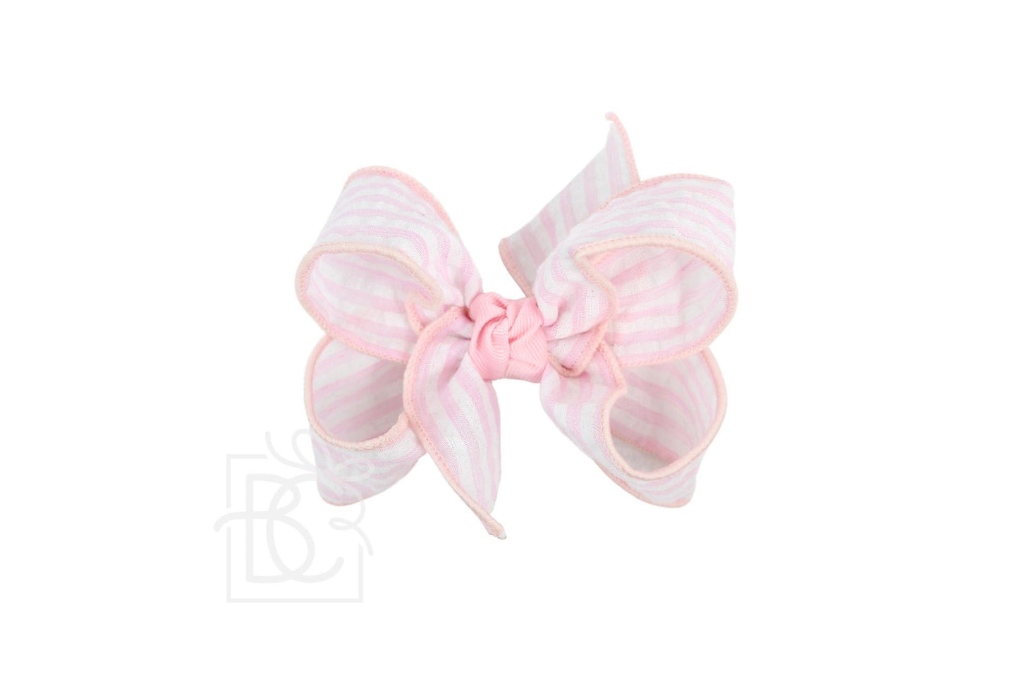 Light Pink Seersucker Bow