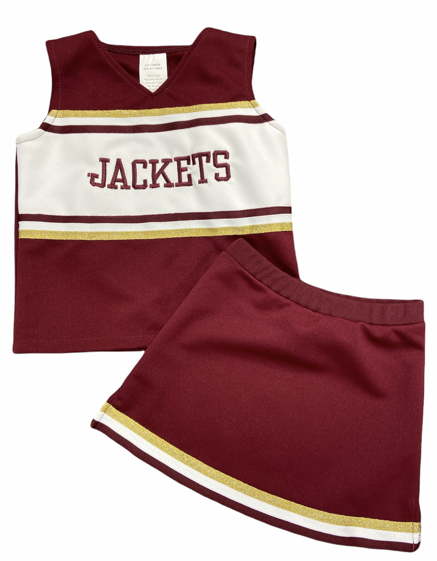 Jackets Maroon/Gold Cheer Suit