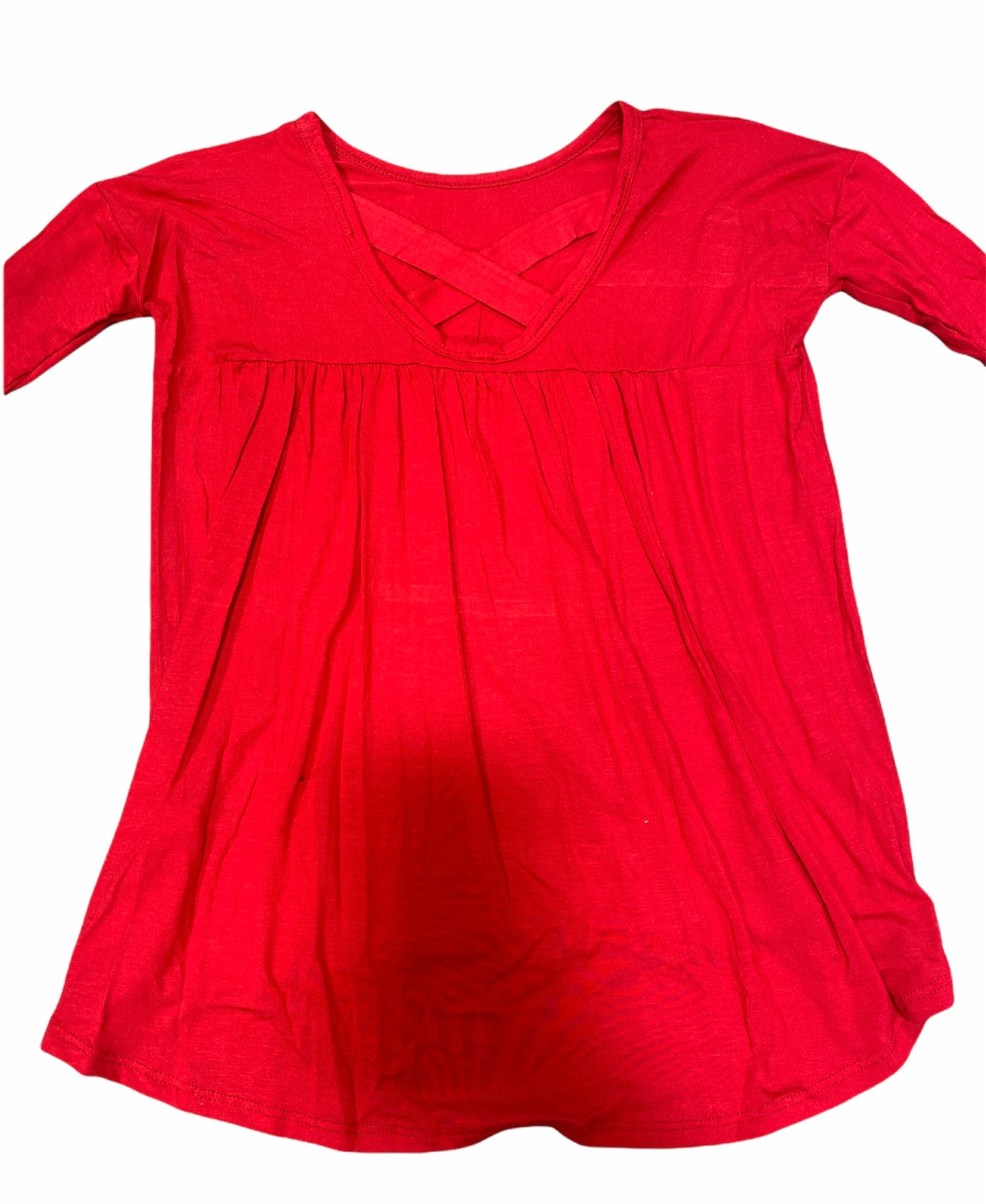 Red Criss Cross Tunic