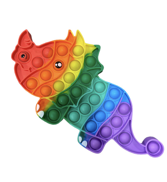 Rainbow Triceratops Pop Fidgets