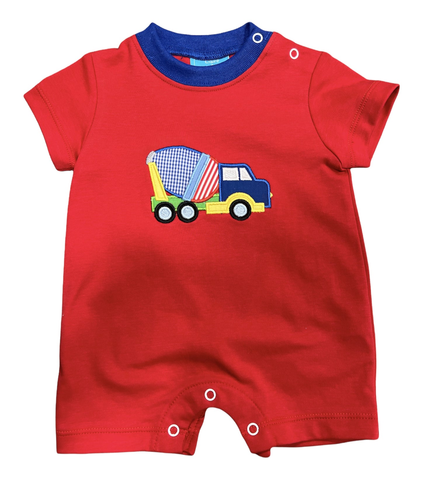 Solid Red Cement Mixer Romper