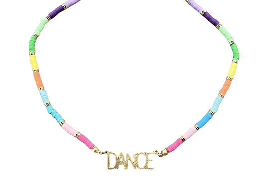Jane Marie Rainbow Rubber Disk 'Dance' Necklace
