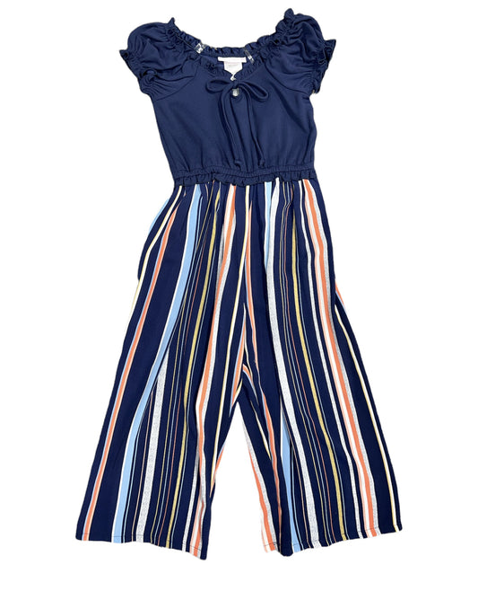 Navy Multi Stripe Romper