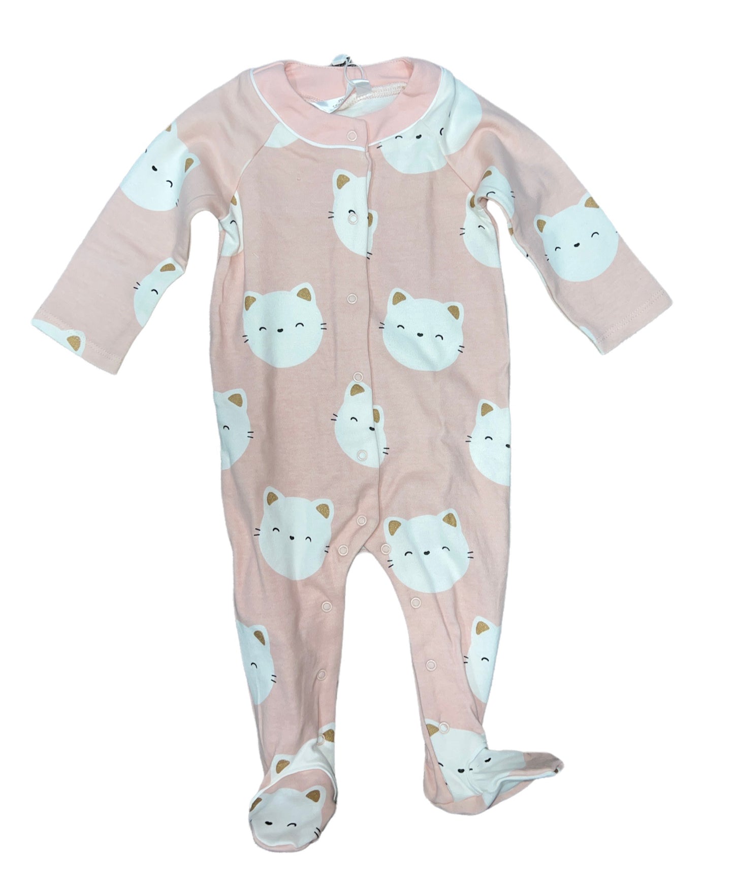 Dusty Pink Kitty Footie