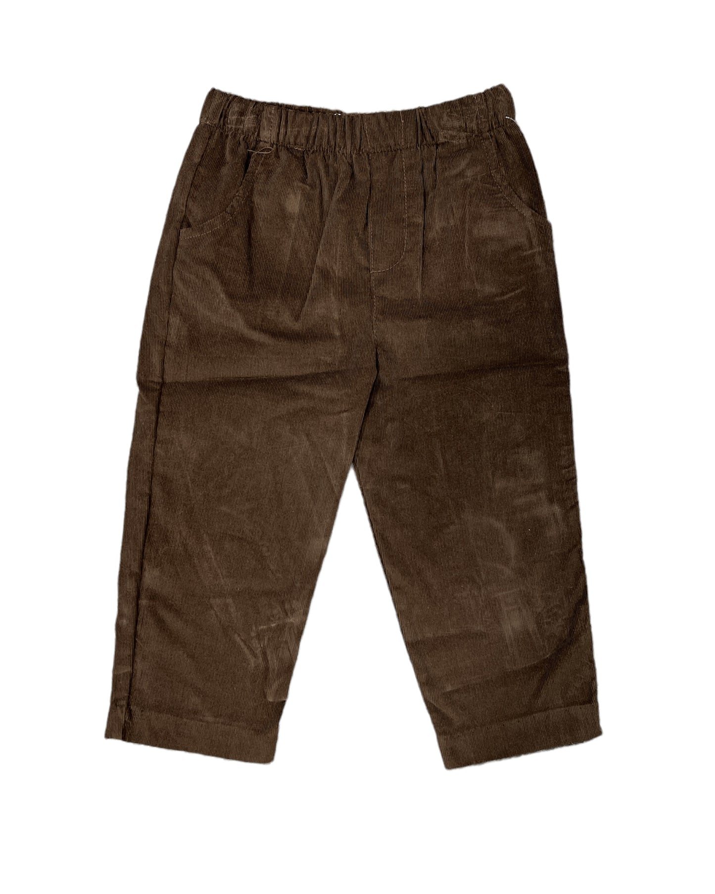 Brown Corduroy Pull on Pants w/ Pockets