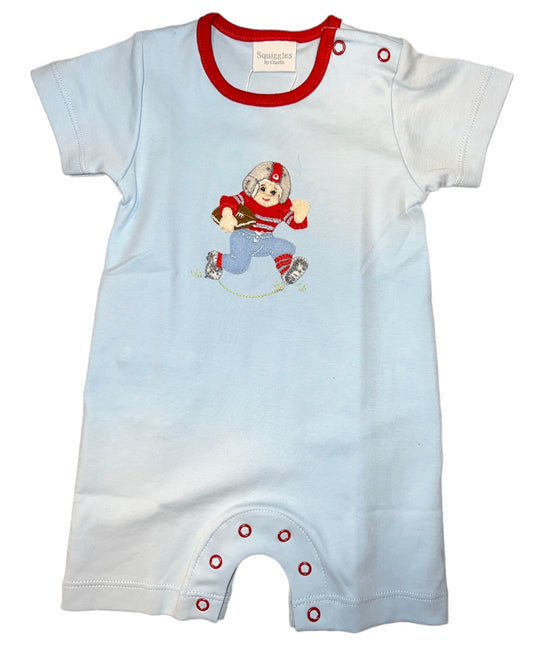 Squiggles Red/Blue Football Player Romper