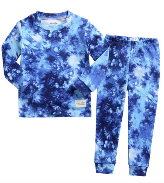 Tie Dye Navy Long Sleeve PJs