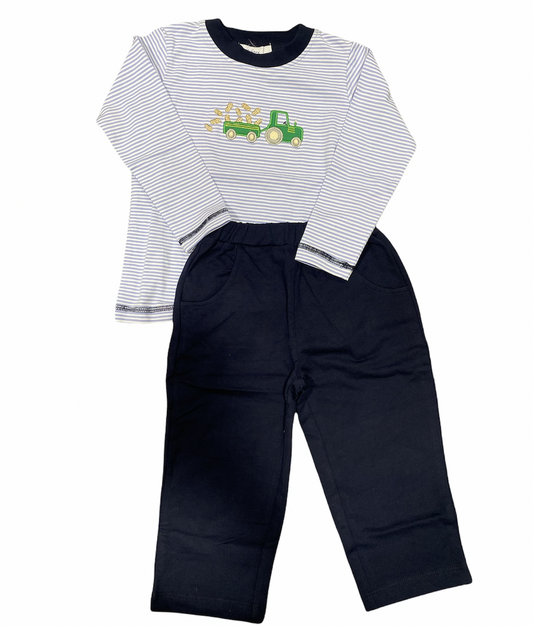 Peanut Tractor Long Sleeve Pant Set