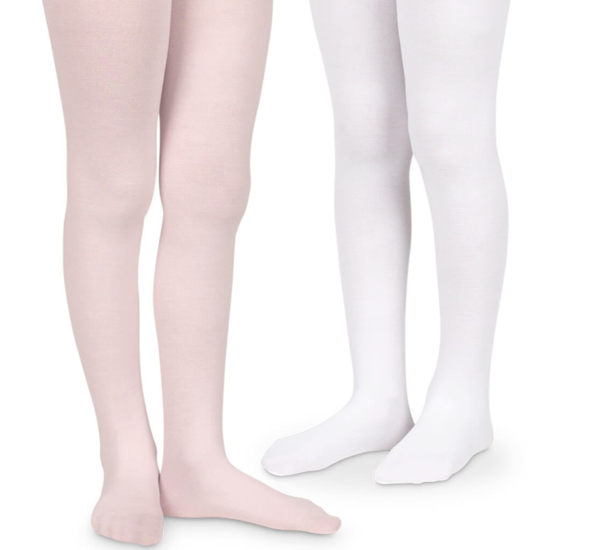 Pink/White Smooth Microfiber Tights 2 Pair Pack