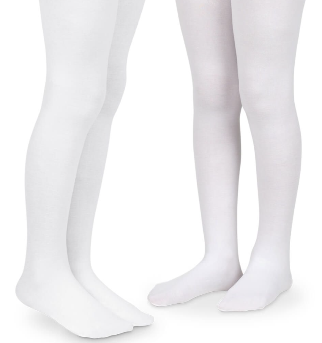 White Socks Classic Cotton Tights 2 Pair Pack