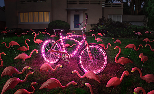 Pink Bike Lights Combo