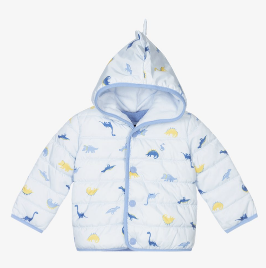 Blue Dino Hooded Coat