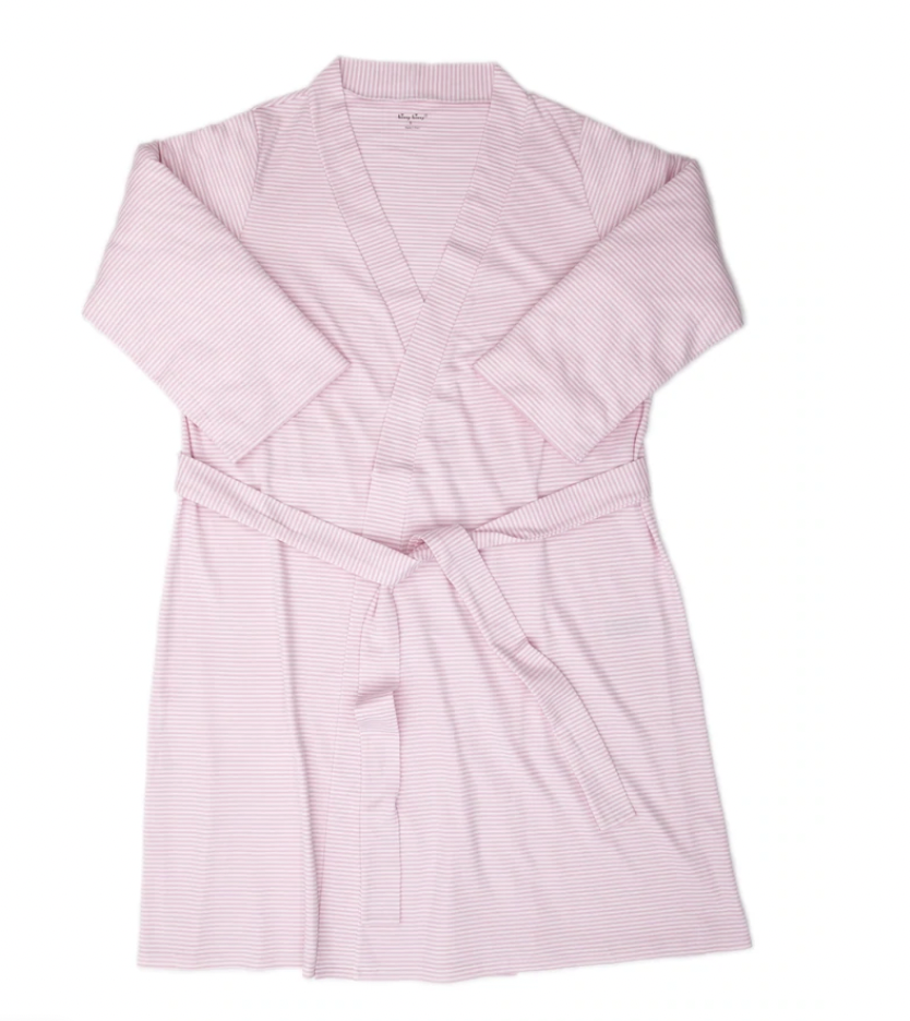 Simple Stripes Pink Adult Robe