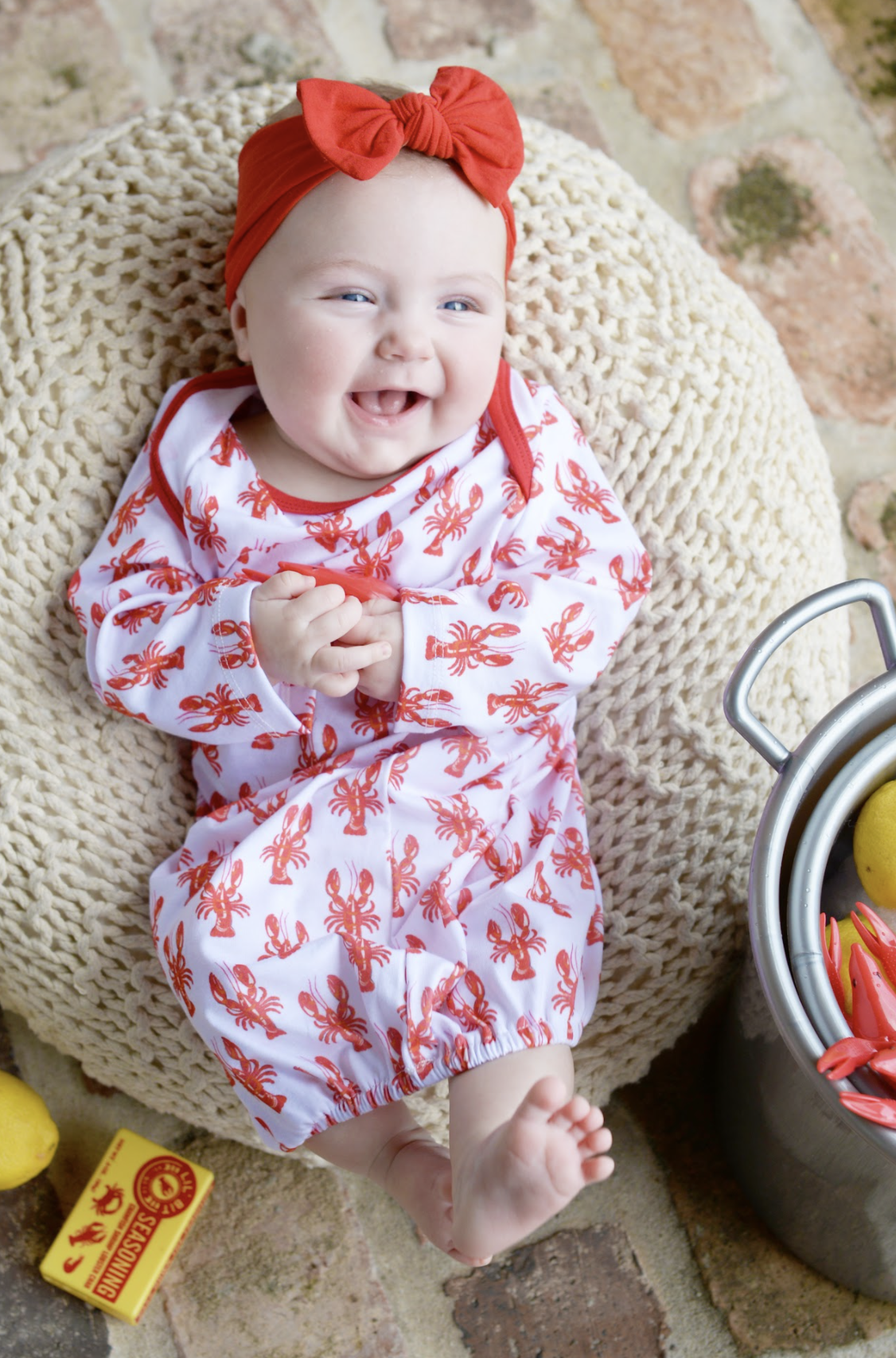 Crawfish Baby Gown