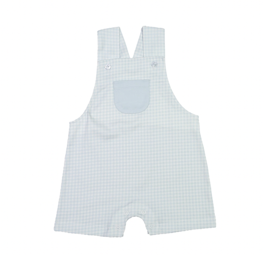 Blue Gingham Pima Overall